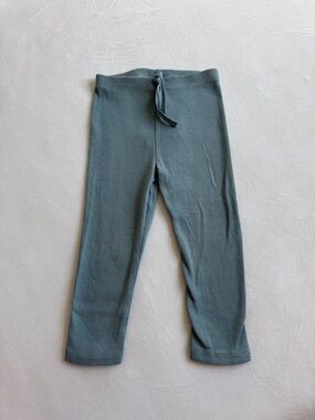 Zara Kids Ribbed Pull-On Pants in Teal Blue Size 18-24 Months